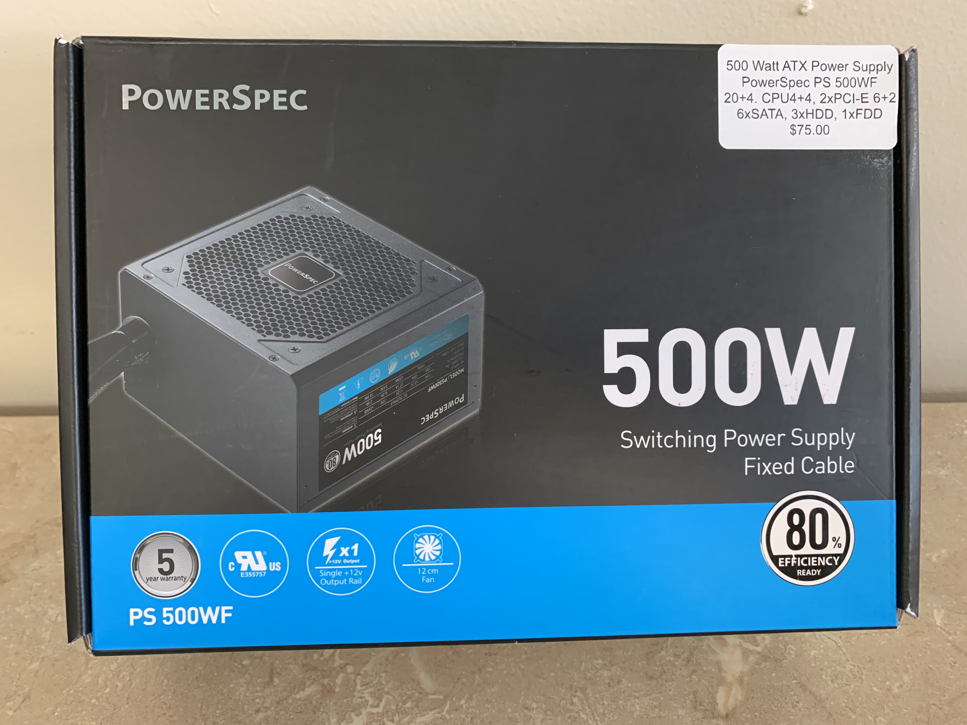 500-Watt-PowerSpec-with-Fixed-Cables